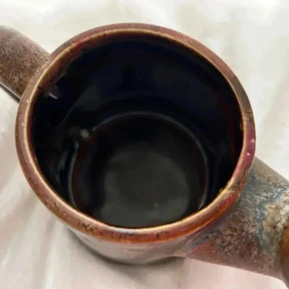 Vintage marble mini teapot, and mini watering can. 1998. Heritage pottery. - Picture 6 of 16